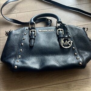 Michael Kors dark blue bag with Silver Hardware